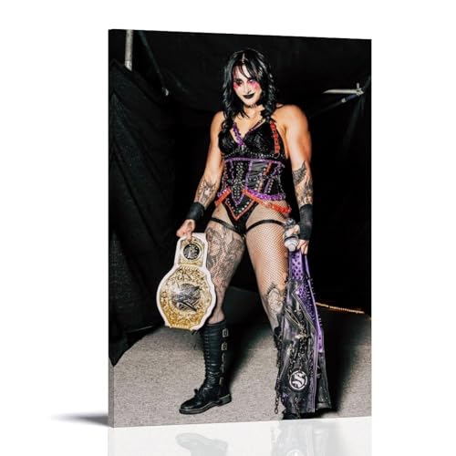 OKFPLM Rhea Ripley Poster auf Leinwand im Retro-Stil, asiatischer Vintage-Stil, Dekoration für Schlafzimmer und Wohnzimmer, 40 x 60 cm, Rahmenstil-7 OKFPLM Rhea Ripley Poster auf Leinwand im Retro-Stil, asiatischer Vintage-Stil, Dekoration für Schlafzimmer und Wohnzimmer, 40 x 60 cm, Rahmenstil-7 von OKFPLM