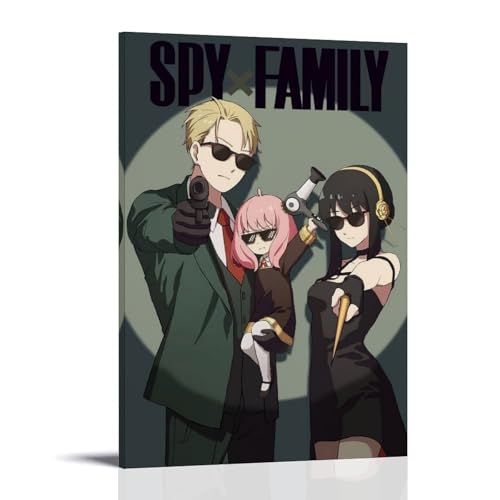 OKFPLM Spy X FamilyPoster auf Leinwand im Retro-Stil, asiatischer Vintage-Stil, Dekoration für Schlafzimmer und Wohnzimmer, 50 x 75 cm, Rahmenstil-15 von OKFPLM