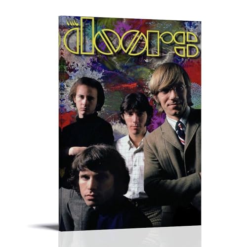 OKFPLM The Doors Poster auf Leinwand im Retro-Stil, asiatischer Vintage-Stil, Dekoration für Schlafzimmer und Wohnzimmer, 30 x 45 cm, Rahmenstil-19 von OKFPLM