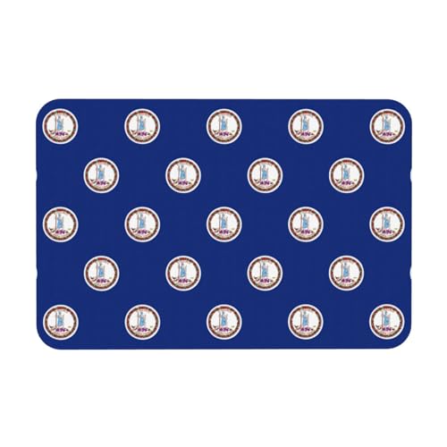 OKFSTY Badematte mit Flagge von Virginia, rutschfeste Kieselgur Badematten für Badezimmer, Duschvorleger, leicht zu reinigen, 60 x 40 cm von OKFSTY