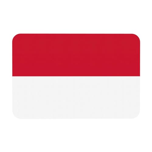 OKFSTY Badematte mit Motiv Flagge von Monaco, rutschfeste Kieselgur Badematten für Badezimmer, Duschvorleger, leicht zu reinigen, 60 x 40 cm von OKFSTY