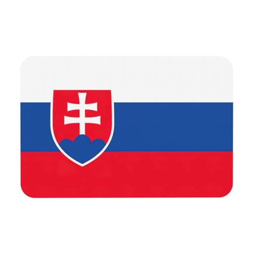 OKFSTY Badvorleger mit Flagge der Slowakei, rutschfeste Kieselgur Badematten für Badezimmer, Duschvorleger, leicht zu reinigen, 60 x 40 cm von OKFSTY