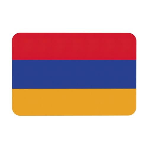 OKFSTY Badvorleger mit Flagge von Armenien, rutschfeste Kieselgur Badematten für Badezimmer, Duschvorleger, leicht zu reinigen, 60 x 40 cm von OKFSTY