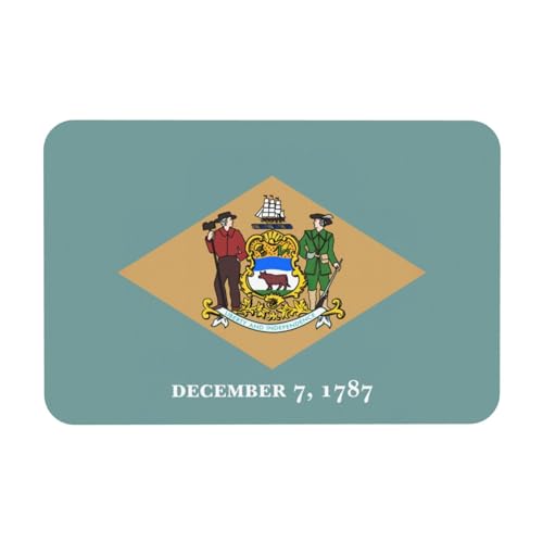 OKFSTY Badvorleger mit Flaggenmotiv von Delaware, rutschfeste Kieselgur Badematten für Badezimmer, Duschvorleger, leicht zu reinigen, 60 x 40 cm OKFSTY Badvorleger mit Flaggenmotiv von Delaware, rutschfeste Kieselgur Badematten für Badezimmer, Duschvorleger, leicht zu reinigen, 60 x 40 cm von OKFSTY