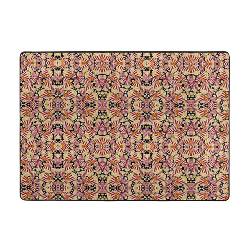 OKFSTY Flanell-Teppich mit Popcorn-Druck, 203 x 147 cm, winterfertig, rutschfester Teppich für Schlafzimmer, Balkon, saugfähig, langlebig von OKFSTY