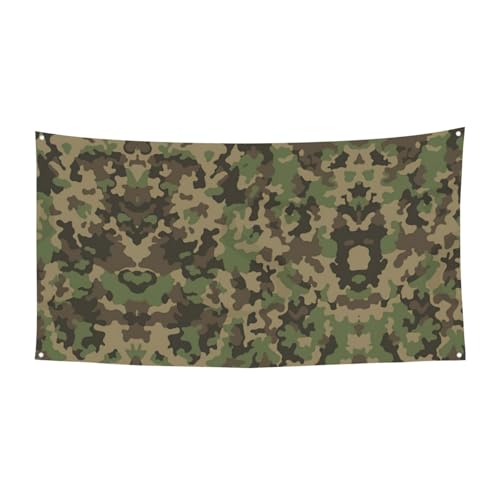 Party-Banner mit grünem Camouflage-Druck, Halloween-Weihnachtsdekoration, langlebiges Hängeschild für Partys und Versammlungen Party-Banner mit grünem Camouflage-Druck, Halloween-Weihnachtsdekoration, langlebiges Hängeschild für Partys und Versammlungen von OKFSTY