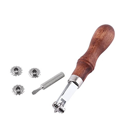 Leather Craft Sewing Over Stitching Wheel, 1pcs Leathercraft Spacer Embossing System Set Leather Sewing Design Tool for Making Holes Leather Craft Sewing Over Stitching Wheel, 1pcs Leathercraft Spacer Embossing System Set Leather Sewing Design Tool for Making Holes von OKJHFD