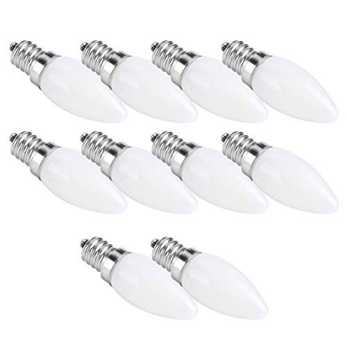 OKJHFD 10er-Pack Mini-E12-LED-Kerzenlampen, 1,5 W, Wechselstrom, 230 V, Vintage-Kronleuchterlampen Für Decken-, Wand- Und Tischnachtlicht, Hotelbeleuchtung von OKJHFD