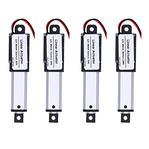 OKJHFD Linearantrieb, 30 Mm DC 12 V, Wasserdichter Mini-Mini-Linearantrieb Mit Geräuschunterdrückung, Kurzschlussschutz, Wasserdichter Elektrischer Mini-Linearantrieb(Stroke 30mm-4mm-150N) von OKJHFD