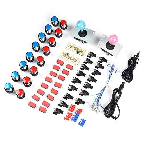 OKJHFD Zubehör Für A-rcade Zero Delay USB Encoder DIY Kit Set Spiel USB-Kabel LED-Taste Für LED-Arcade-Tasten Joysticks, Verbessern Sie Ihr Arcade-Spielerlebnis von OKJHFD