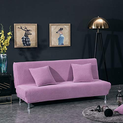 Armlose Sofabezug, Jacquard Stretch Schlafsofa Bettdecke, Klappbar Ohne Armlehnen Sofa überwurf, Couchüberwurf Protector Futon Bankbezüge Für Zuhause (AB01,L 190-225cm) von OKJK