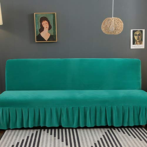 OKJK Armlose Sofabezug, Plüschverdickte Elastische Anti-Schmutz-Bezüge, Universelle Elastische Couchüberwurf Für Wohnzimmer-Sofa-Schutz (11,180-200CM) von OKJK