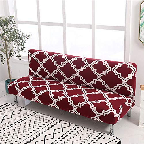OKJK Armlose Sofabezug, Universal Folding Stretch Couchüberwurf Mit Großer Elastizität,Ohne Armlehnenbezug Sofa überwurf (Color8,160-190cm) von OKJK
