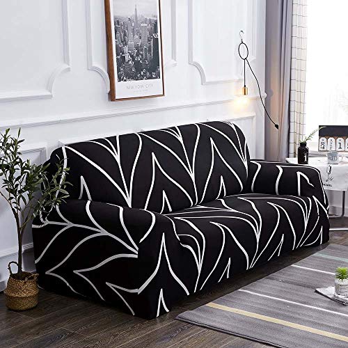 OKJK Elastischer Sofabezug, Couch überzug L-Form Für Wohnzimmer, (2 Stück Erforderlich), Spandex Pattern Universal, Sofa Protector (flower7,2-Seater(145-185cm)) von OKJK