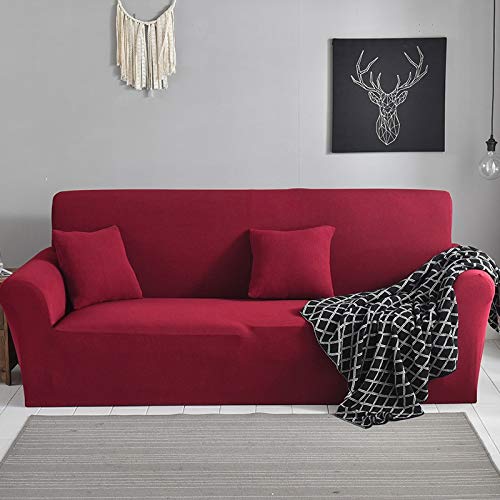 OKJK Elastischer Sofabezug, Wasserdichtes Universal Polar Fleece, Für Wohnzimmer Schlafzimmer Sofa Protector, Couch überzug (D,3seater 190-230cm) von OKJK