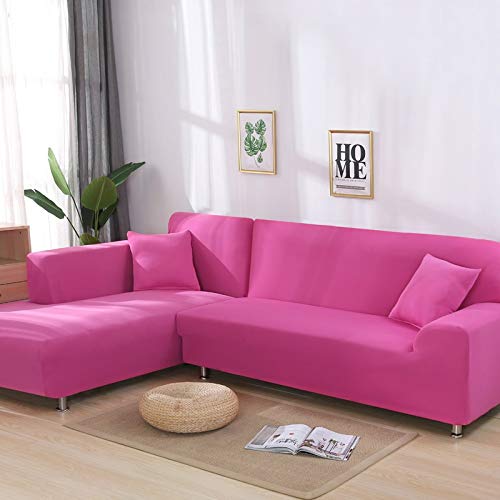 OKJK Sofabezug Ecksofa, Für Wohnzimmer Sofa Protector, Universelle Elastische Spandex Stretch, Sessel Schonbezug L Form,Need Buy 2 Stück (Color 15,2seater and 3seater) von OKJK