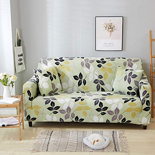 OKJK Stretch Blumendruck Sofabezug, Sofa Bezüge 1/2/3/4 Sitzer, Universal,sofaüberwurf Auf Wohnzimmerecke Auftragen, L-förmiges Sofa (18,3-Seater 190-230cm) von OKJK