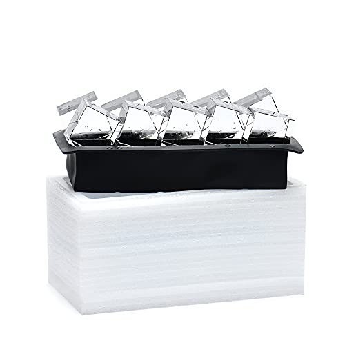 OKLGO Transparente Eiswürfel-Silikonform – 5,1 cm Eiswürfelform, 10 Stück, Kristallklar für Whisky und Cocktail von OKLGO