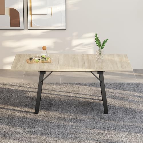 OKMYHOME Ausziehbarer Esstisch mit Ständer aus Legierung, MDF-Platte in Holzoptik, geeignet für 4 bis 6 Personen, 180 x 80 x 75 cm – Natur OKMYHOME Ausziehbarer Esstisch mit Ständer aus Legierung, MDF-Platte in Holzoptik, geeignet für 4 bis 6 Personen, 180 x 80 x 75 cm – Natur von OKMYHOME