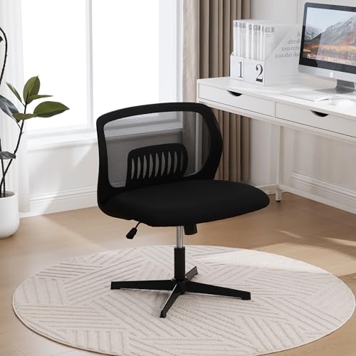 OKMYHOME Bürostuhl – Bürostuhl – 360° drehbar mit Höhenverstellung und Wippfunktion – breite Sitzfläche gepolstert aus Mesh – 61 x 55 x 73 – 85 cm – Schwarz OKMYHOME Bürostuhl – Bürostuhl – 360° drehbar mit Höhenverstellung und Wippfunktion – breite Sitzfläche gepolstert aus Mesh – 61 x 55 x 73 – 85 cm – Schwarz von OKMYHOME