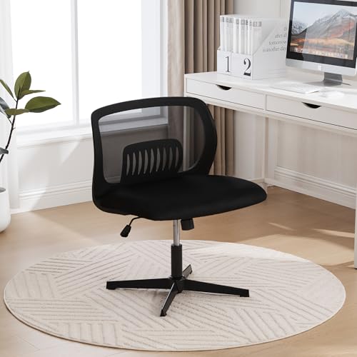 OKMYHOME Bürostuhl – ergonomischer Sessel ohne Armlehnen mit verstellbarer Höhe und Kippfunktion – gepolsterter Sitz aus Samt und Schaumstoff – 61 x 55 x 73 – 85 cm – Schwarz OKMYHOME Bürostuhl – ergonomischer Sessel ohne Armlehnen mit verstellbarer Höhe und Kippfunktion – gepolsterter Sitz aus Samt und Schaumstoff – 61 x 55 x 73 – 85 cm – Schwarz von OKMYHOME