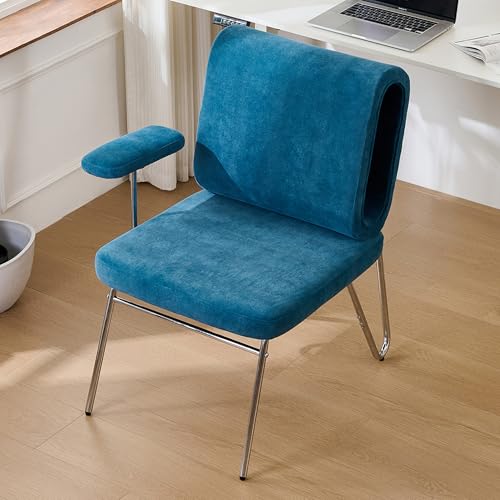 OKMYHOME Bürostuhl mit integrierter Katzenhöhle, 360° drehbar, mit verstellbaren Armlehnen, Beine aus Metall, Stoff, MDF – Blau OKMYHOME Bürostuhl mit integrierter Katzenhöhle, 360° drehbar, mit verstellbaren Armlehnen, Beine aus Metall, Stoff, MDF – Blau von OKMYHOME