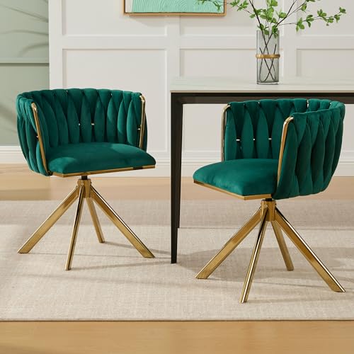 OKMYHOME Moderner Sessel, Velours, 1-Sitzer, 180° drehbar, mit ergonomischer Sitzfläche – Füße aus vergoldetem Metall – Smaragd-Kordelsamt OKMYHOME Moderner Sessel, Velours, 1-Sitzer, 180° drehbar, mit ergonomischer Sitzfläche – Füße aus vergoldetem Metall – Smaragd-Kordelsamt von OKMYHOME