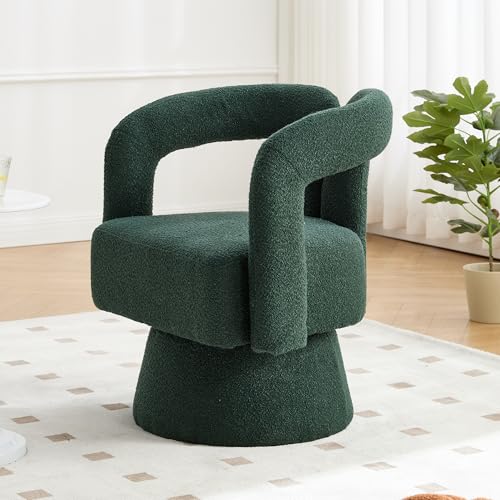 OKMYHOME Sessel – 360° drehbarer Sessel mit Sitzfläche und Rückenlehne, weicher Stoff, Rahmen aus Holz und Metall, 67 x 55 x 74 cm, Smaragd OKMYHOME Sessel – 360° drehbarer Sessel mit Sitzfläche und Rückenlehne, weicher Stoff, Rahmen aus Holz und Metall, 67 x 55 x 74 cm, Smaragd von OKMYHOME