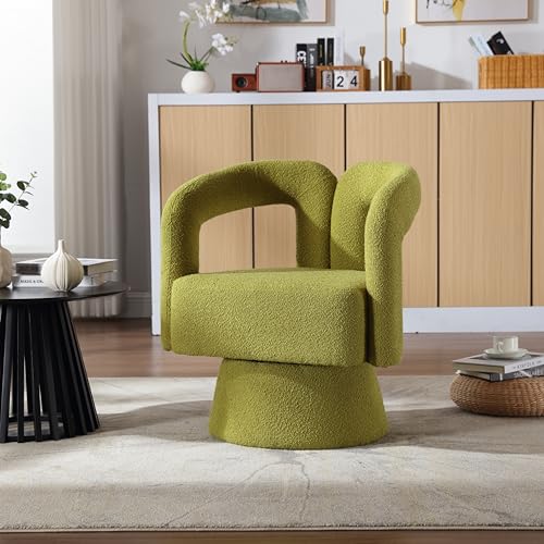 OKMYHOME Sessel – 360° drehbarer Sessel mit gepolsterter Sitzfläche aus Schlaufenstoff, Rahmen aus Holz und Metall, Belastung 150 kg, 67 x 55 x 74 cm, Olivgrün OKMYHOME Sessel – 360° drehbarer Sessel mit gepolsterter Sitzfläche aus Schlaufenstoff, Rahmen aus Holz und Metall, Belastung 150 kg, 67 x 55 x 74 cm, Olivgrün von OKMYHOME