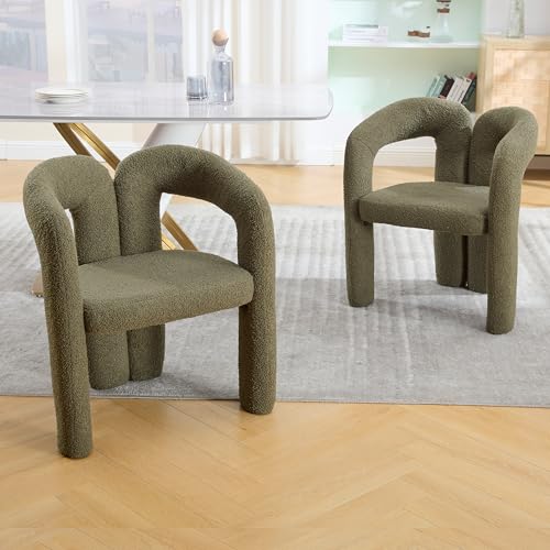 OKMYHOME Sessel – Moderner Sessel mit Armlehnen und gepolstertem Kissen, Bezug Teddy und Massivholzgestell, 61 x 52 x 71 cm, Olivgrün OKMYHOME Sessel – Moderner Sessel mit Armlehnen und gepolstertem Kissen, Bezug Teddy und Massivholzgestell, 61 x 52 x 71 cm, Olivgrün von OKMYHOME