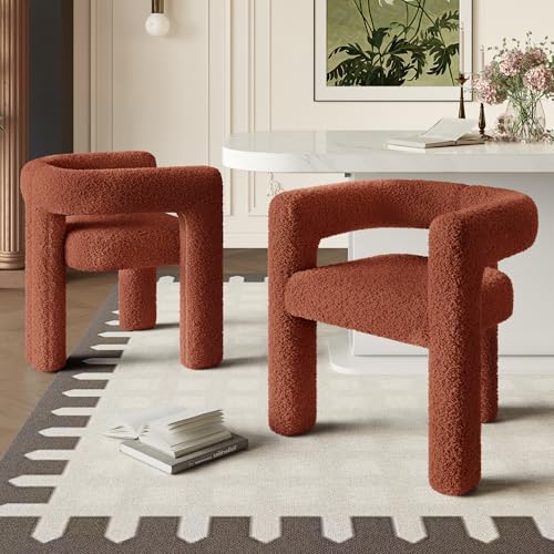 OKMYHOME Sessel – ergonomischer Design-Sessel mit rundem Rahmen und Teddybeschichtung, Metallstruktur, für Wohnzimmer und Büro, 55 x 62 x 68,5 cm, Braun OKMYHOME Sessel – ergonomischer Design-Sessel mit rundem Rahmen und Teddybeschichtung, Metallstruktur, für Wohnzimmer und Büro, 55 x 62 x 68,5 cm, Braun von OKMYHOME