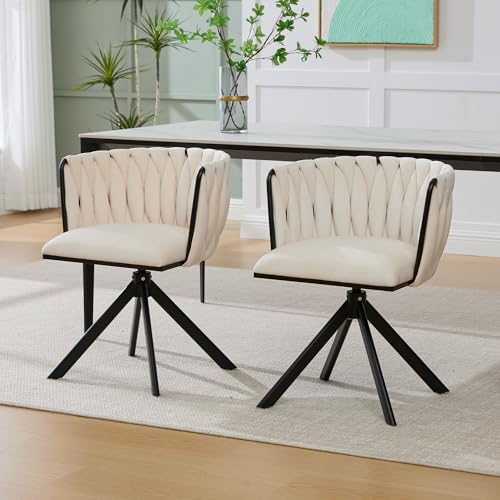 OKMYHOME Sessel für 1 Sitz, aus modernem Velours, 180° drehbar, bequeme Sitzfläche, Füße aus Metall, gerippter Samt, elfenbeinfarben OKMYHOME Sessel für 1 Sitz, aus modernem Velours, 180° drehbar, bequeme Sitzfläche, Füße aus Metall, gerippter Samt, elfenbeinfarben von OKMYHOME