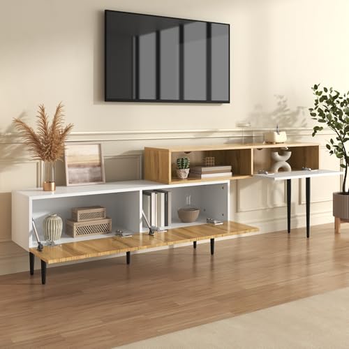 OKMYHOME TV-Möbel mit Kapazität 50 kg, einfaches Design, MDF, strapazierfähig, 178 x 35 x 45 cm – Weiß OKMYHOME TV-Möbel mit Kapazität 50 kg, einfaches Design, MDF, strapazierfähig, 178 x 35 x 45 cm – Weiß von OKMYHOME