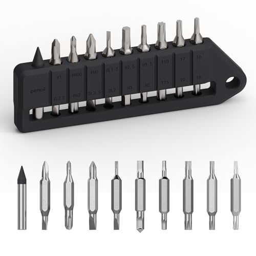 OKNIFE MBS1 4 mm Sechskant-Bit-Schraubendreher-Set, 9-teilig, langlebiges S2-Werkzeugstahl, doppelseitiges Bit-Set mit ewigem Bleistift, ideal für Opry, D1, U1 Pro Serie und andere von OKNIFE