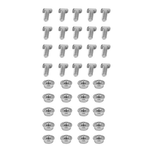 20 Set 304 Edelstahl M6 Schrauben Flanschmutter Befestigungen Hardware -Gewächshausversorgungen von OKOVO