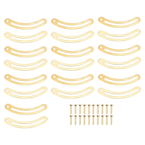 20pcs Deckelunterstützung Hinges Copper Hardware Deckel Aufenthalt Scharnierschrank Schmuckgarderobe (Messingfarbe) von OKOVO