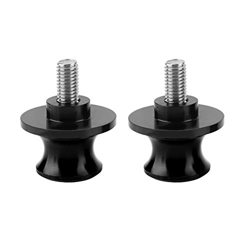 2pcs 8mm Motorrad CNC Heckständer Schwung Arm Spool Sliders Stand Swingarm Spulen (Schwarz) von OKOVO