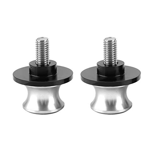 2pcs 8mm Motorrad CNC Heckständer Schwung Arm Spool Sliders Stand Swingarm Spulen (Silber) von OKOVO