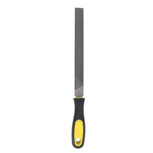 8in Flachmühlenstahl -Datei Schleifklingengriff Schärfe Formungswerkzeug Metall ideal Garage Werks -Workshop Ergonomisch T12 Carbon Werkzeugstahl Stahl (8-Zoll-feine Zähne Flache Datei mit Griff) von OKOVO