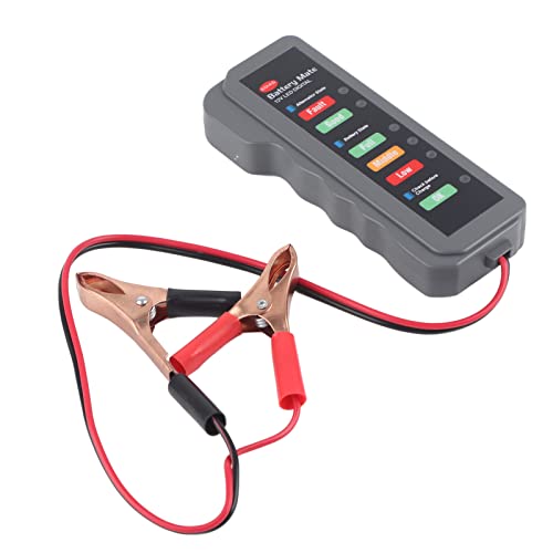 Auto -Batterie -Tester Analysator Generator prüfen 12 V 6 -LED -Display grauer Kunststoffkupfer Auto -Batterie -Tester Analysator Generator prüfen 12 V 6 -LED -Display grauer Kunststoffkupfer von OKOVO