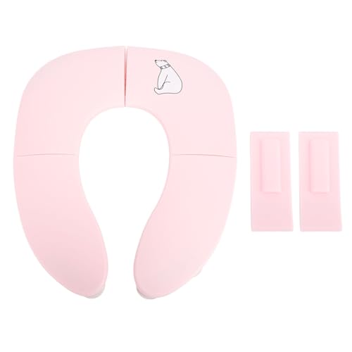Faltbares Reise -Töpfchen -Sitz für Kleinkind tragbare Schlupf -Resistent Saugnapfe Toilettentraining Baby Klapptöpfliches Sitztopfsitz (Rosa) von OKOVO