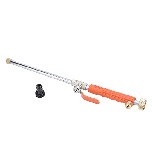Hochdruck -Sprühdüsen -Werkzeug mit Schaltventil Gartenwässerung Auto Reinigung Haltbarer Aluminiumlegierung Gummi -Messing (Orange) von OKOVO