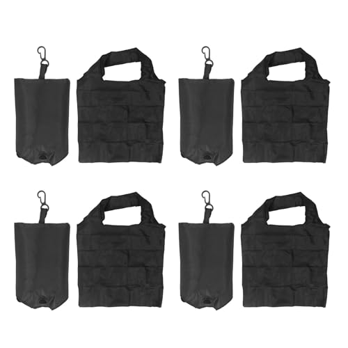 Lebensmittelhandtasche tragbare wiederverwendbare Klappeinkaufstasche für den täglichen Gebrauch bequemer Oxford -Stoff 4PCS -Set von OKOVO