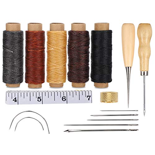 Leder Nähen Handwerk Werkzeug Set mit fetten Messband Abwl Kit für DIY Nähen von OKOVO