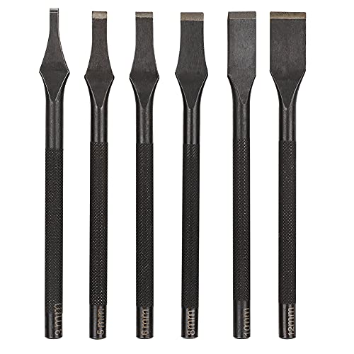Lederstecker Meißelschlitz DIY Cutter Stahl Professionelles poliertes Werkzeug tragbar für Lederzubehör von OKOVO