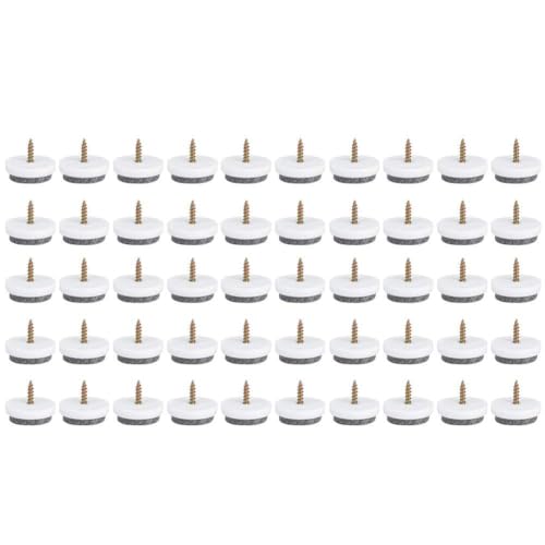 Möbel Füße Pad Filznagel Nicht -Schlupfbodenschutz Geräusche weiß grau 50pcs Stuhl Bein Tischsofa (22 mm) von OKOVO