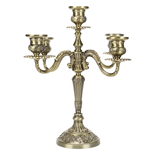 OKOVO 5 Arme Candelabra Kratzfeste rostfeste Vintage Tall Candelabra Zinklegierung für Hochzeiten Partys von OKOVO