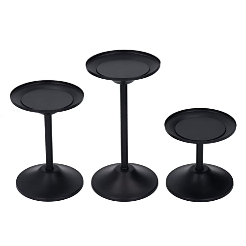 OKOVO Black Metal Kerzenhalter setzen Retro -Stil für Restaurants Wohnzimmer Partys von OKOVO