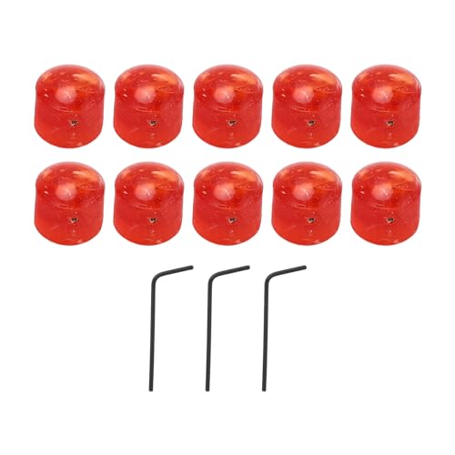 OKOVO Lautstärketonkuppelknöpfe Kunststoffsteuerung Elektris Gitarrenbass -Teile Accessoires mit Sechskantschlüssel Schöne exquisite Glanzleistung auf verschiedene Musikinstrumente (GD85 rot) von OKOVO