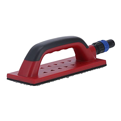 OKOVO Staubschleifenblock Leichtes ABS -Material Haken und Schleifenpolierschleifer 9in schwarz rot zum Holzpolieren von OKOVO